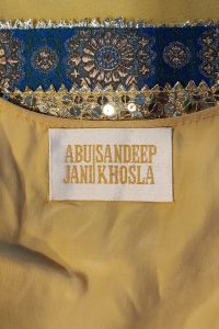 Yellow silk sari set by Abu Jani Sandeep Khosla (5)