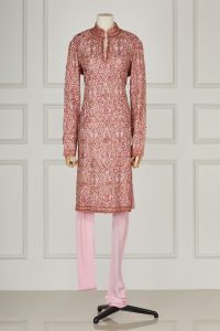 Pink embellished kurta set by Rohit Bal (2)