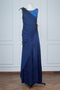 Blue feather accented gown by Archana Kochhar (1)
