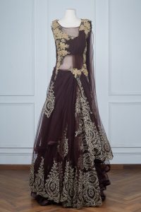 Brown embroidered gown by Archana Kochhar (1)