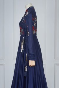 Blue embroidered angrakha set by Rohit Bal (3)