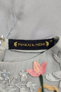 Blue embroidered jumpsuit by Pankaj & Nidhi (4)