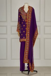Purple embroidered kurta set by Abu Jani Sandeep Khosla (1)