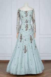 Blue zari embroidered gown by Astha Narang (2)