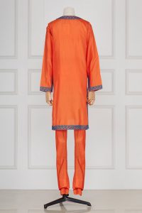 Orange embroidered kurta set by Abu Jani Sandeep Khosla (3)
