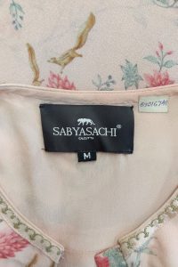 Pink floral printed sari set by Sabyasachi (3)