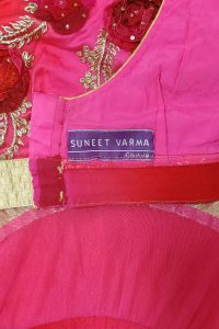 Pink ombre tiered lehenga set by Suneet Varma (6)