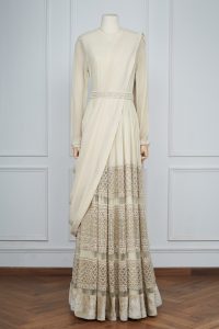 Neutral embellished cape and gown set by Sabyasachi (2)