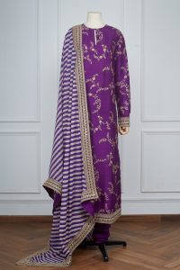 Purple thread and sequin embroidered kurta set by Sabyasachi (1)