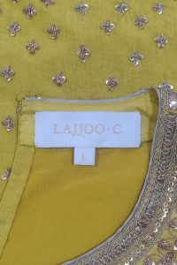 Yellow embroidered sharara set by Lajjoo C (4)