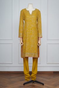 Yellow sequin embellished kurta set by Abu Jani Sandeep Khosla (2)