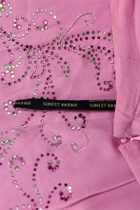 Pink stone studded cape kurta set by Suneet Varma (6)