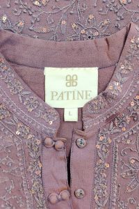 Purple floral jaal embroidery kurta set by Patine (5)