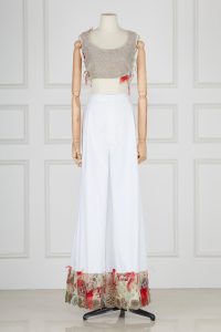 White feather accented co-ord set by Anamika Khanna (2)