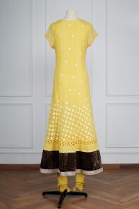 Yellow floral embroidery anarkali set by Dolly J (3)