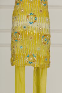 Yellow sequin and mirror kurta set by Rina Dhaka (4)