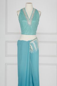 Blue ombre sequinned saree set by Tarun Tahiliani (4)