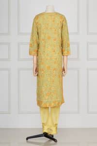 Yellow floral embroidery kurta set by Abu Jani Sandeep Khosla (3)