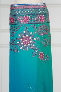 Blue floral mirror embroidered saree set by Abu Jani Sandeep Khosla (5)