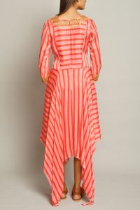 Pink striped dress (2)