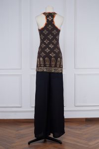 Brown sequin embroidered top (2)