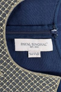 Navy blue and pink pearl detail top and pants by Payal Singhal (3)
