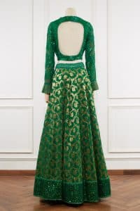 Green sequinned brocade lehenga set by Nitya Bajaj (3)