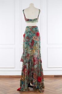 Green floral printed skirt set by Varun Bahl (2)