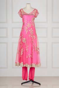 Pink floral embroidered anarkali set by Suneet Varma (2)