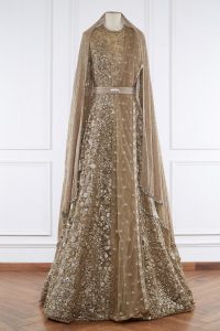 Gold floral embroidered gown set by Sabyasachi (1)