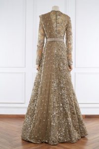 Gold floral embroidered gown set by Sabyasachi (2)