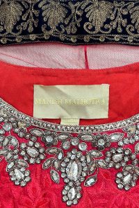 Red floral embroidery anarkali set by Manish Malhotra (3)