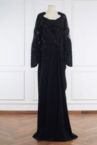 Black embellished jacket and gown(1)