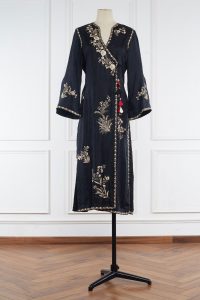 Black floral embroidered angrakha set(2)